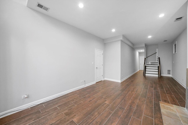 2515 W Harrison St Unit 1, Chicago, IL 60612 - interior space with stairway, recessed lighting, wood finished floors, and visible vents