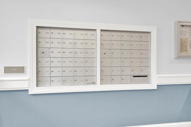 details with stucco siding and mail area