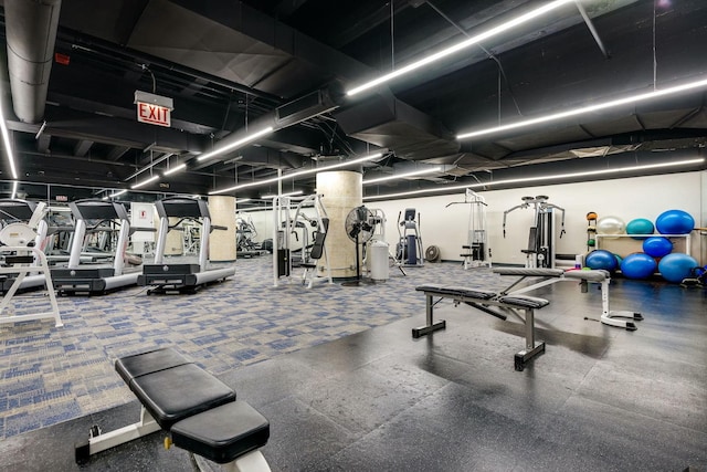 view of workout area