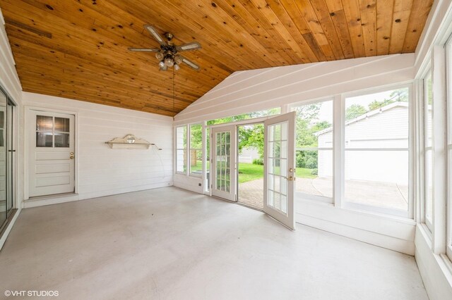 1008 N Vail Ave, Arlington Heights, IL 60004 - unfurnished sunroom featuring french doors and lofted ceiling