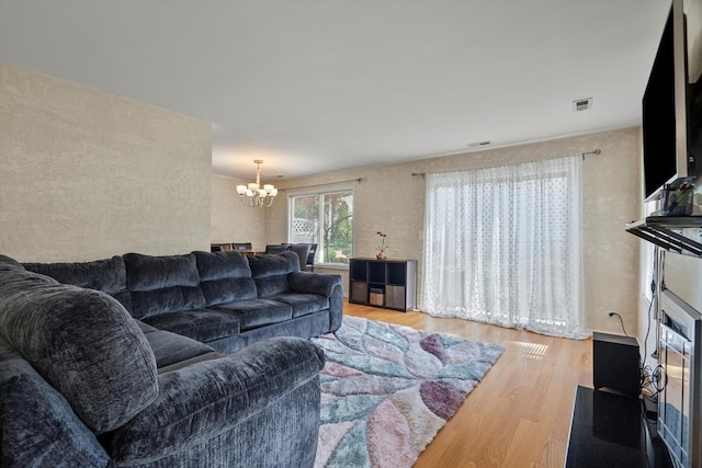 387 Coventrey Ct Unit 0, Clarendon Hills, IL 60514 - living area with a chandelier and wood finished floors