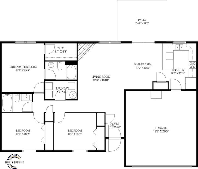 611 Northgate Dr, Saint Joseph, IL 61873 - property floor plan