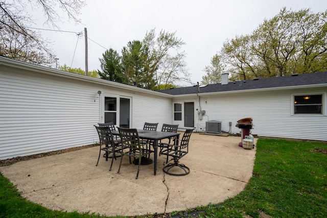 view of patio featuring central AC