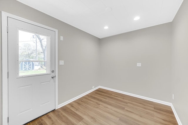 1595 Highland Blvd, Hoffman Estates, IL 60169 - interior space with light wood-style floors, recessed lighting, and baseboards