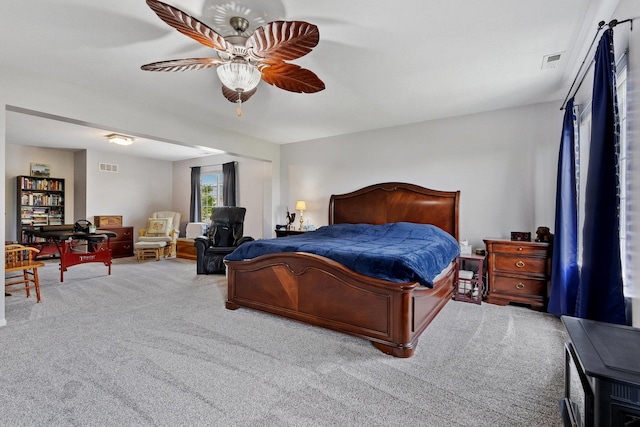1000 Salvia Ln, Joliet, IL 60431 - carpeted bedroom featuring ceiling fan and visible vents