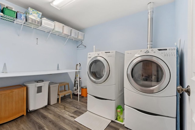 1000 Salvia Ln, Joliet, IL 60431 - washroom with separate washer and dryer, laundry area, and wood finished floors