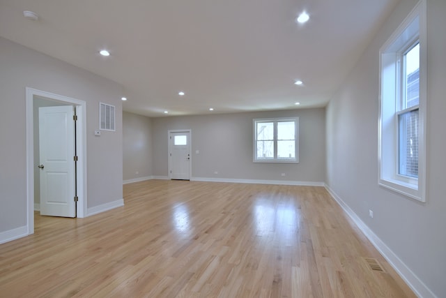 2123 N Austin Ave, Chicago, IL 60639 - interior space with visible vents, recessed lighting, baseboards, and light wood-type flooring
