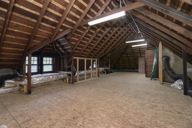 1314 E Washington St, Bloomington, IL 61701 - attic featuring an upstairs landing