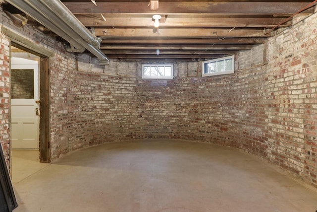 1314 E Washington St, Bloomington, IL 61701 - basement with brick wall