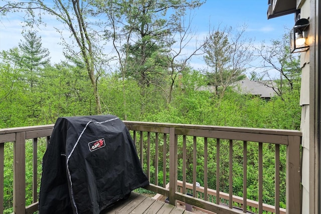 1105 Foxtail Ct Unit 1105, Darien, IL 60561 - deck featuring grilling area and a wooded view
