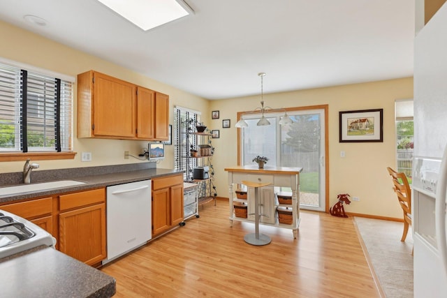 1011 Blackburn Dr, Grayslake, IL 60030 - kitchen with dishwasher, plenty of natural light, a sink, and dark countertops