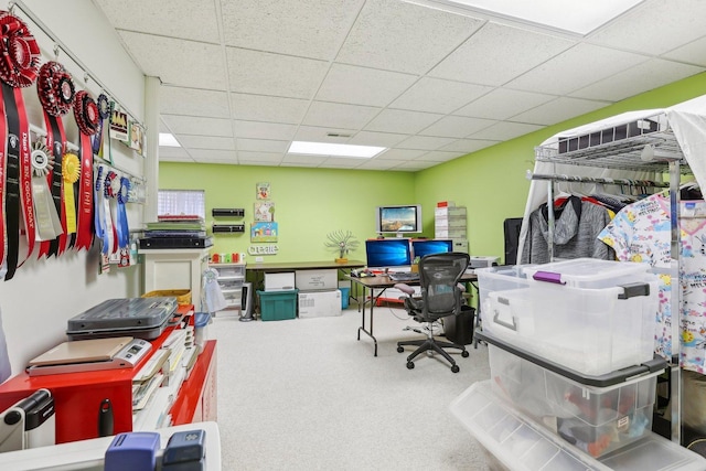1011 Blackburn Dr, Grayslake, IL 60030 - carpeted office space with a paneled ceiling