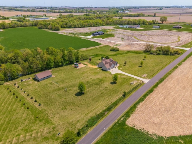 aerial view of property and surrounding area with rural landscape