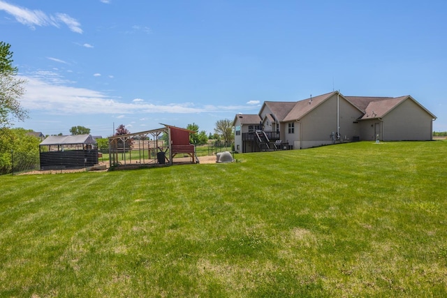 view of grassy yard