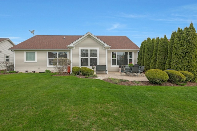 12951 Bull Ridge Dr, Huntley, IL 60142 - rear view of house with a patio and a yard