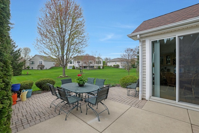 12951 Bull Ridge Dr, Huntley, IL 60142 - view of patio / terrace with a residential view and outdoor dining space