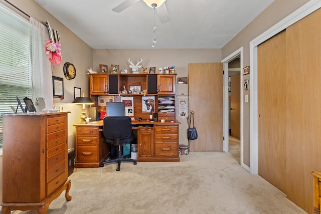 503 E Cedar Ln, Monticello, IL 61856 - office with light carpet and ceiling fan