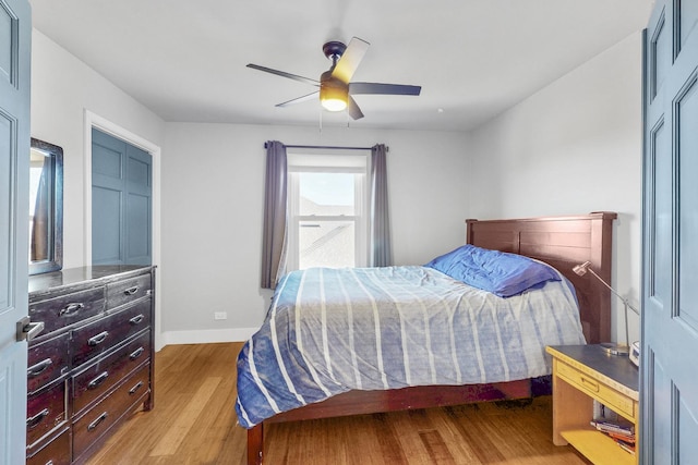 118 Jack Dylan Dr, Hampshire, IL 60140 - bedroom with baseboards, ceiling fan, and wood finished floors
