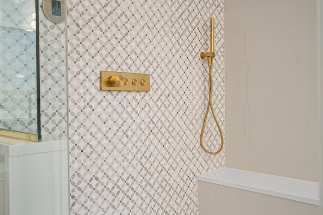 interior details with walk in shower