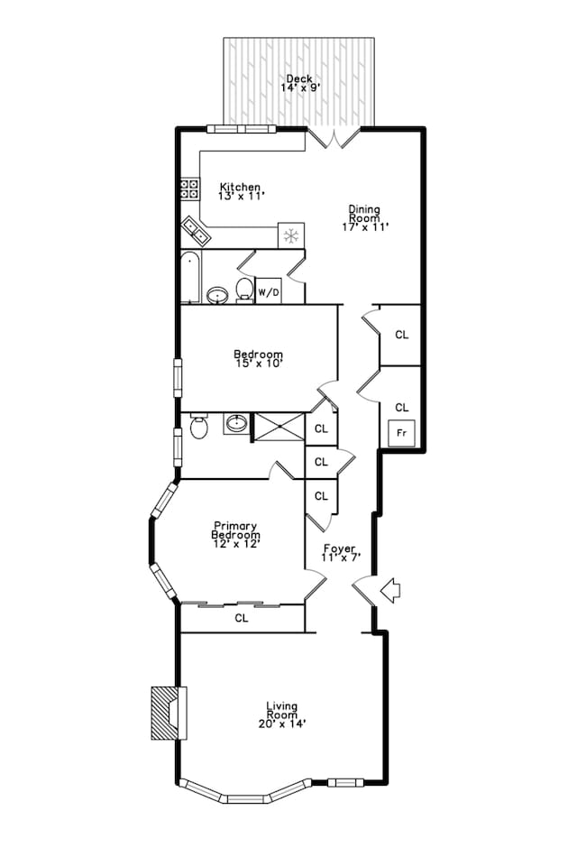 900 W Lakeside Pl Unit 2, Chicago, IL 60640 - floor plan