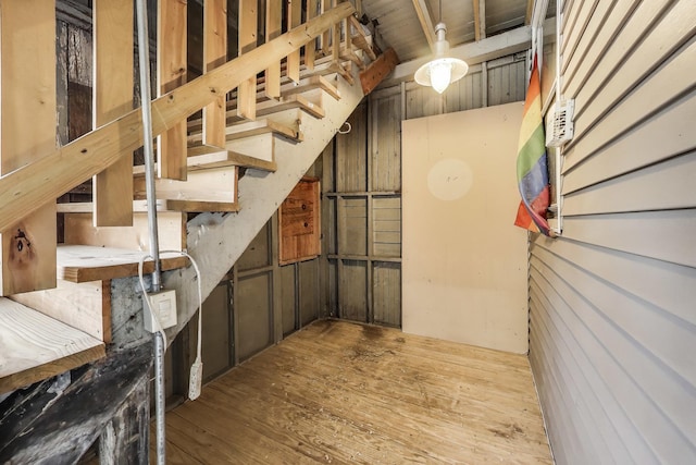 2437 W Taylor St, Chicago, IL 60612 - stairway featuring wood finished floors