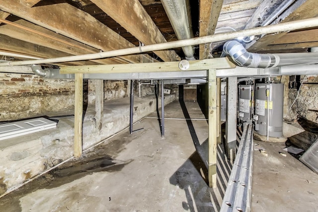 2437 W Taylor St, Chicago, IL 60612 - unfinished below grade area with water heater