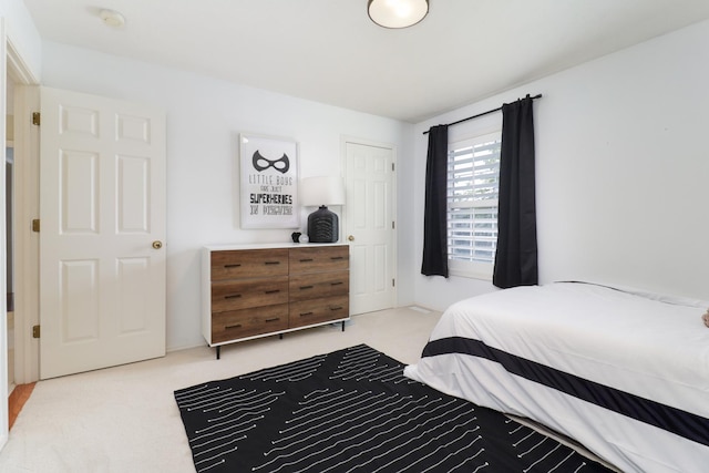 bedroom with carpet