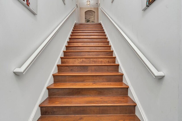 view of stairway