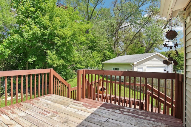38622 N Drexel Blvd, Antioch, IL 60002 - wooden deck with a garage