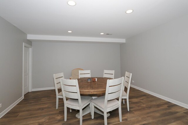 67 Katrina Ln, Sleepy Hollow, IL 60118 - dining space with recessed lighting, baseboards, and wood finished floors