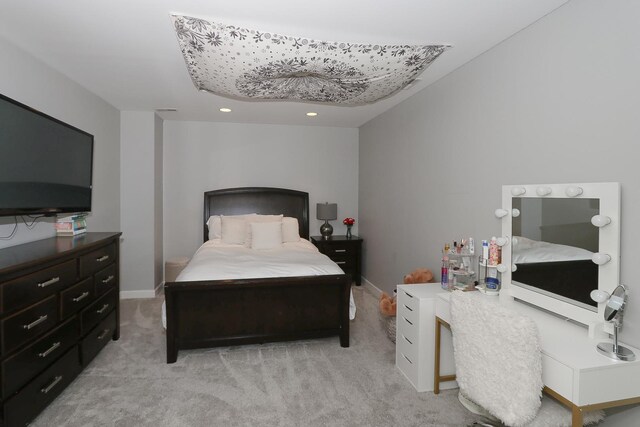 67 Katrina Ln, Sleepy Hollow, IL 60118 - bedroom with recessed lighting, light carpet, and baseboards