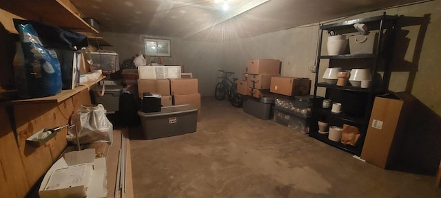 view of storage area