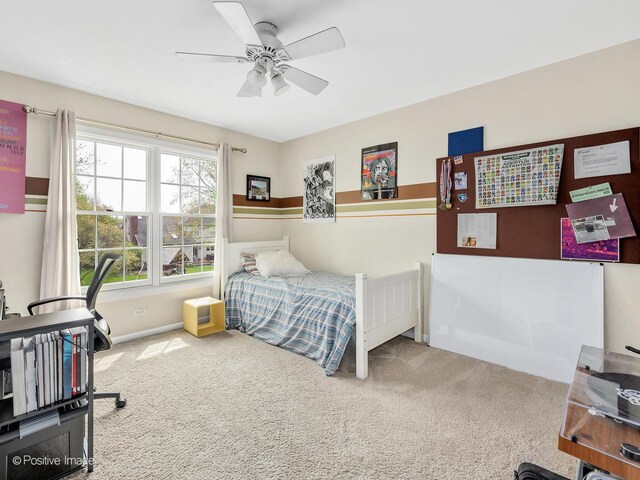 1301 Hawkins Ct, Saint Charles, IL 60174 - carpeted bedroom featuring baseboards and a ceiling fan