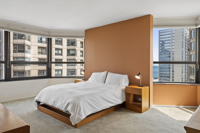 400 E Ohio St Unit 3203, Chicago, IL 60611 - bedroom featuring baseboards, carpet, and a view of city