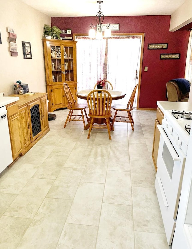 753 Golden Prairie Dr, Davis Junction, IL 61020 - dining room with a chandelier and light tile patterned floors