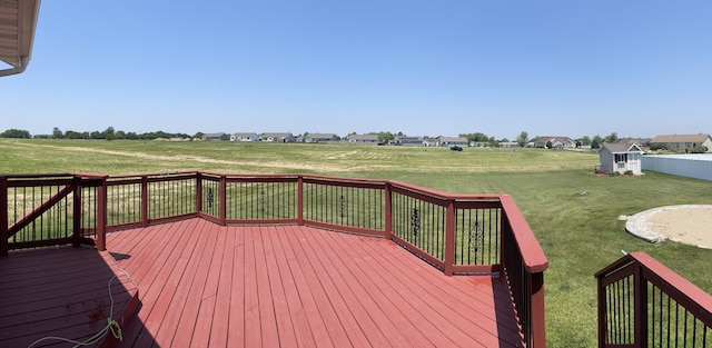 753 Golden Prairie Dr, Davis Junction, IL 61020 - deck featuring a lawn and a storage shed