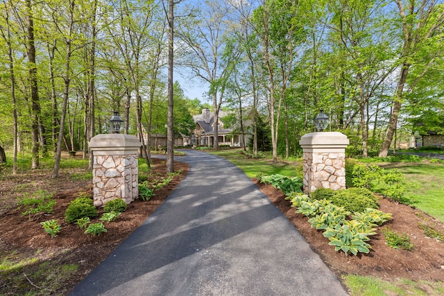 2S546 Heaton Dr, Batavia, IL 60510 - view of asphalt driveway featuring street lighting