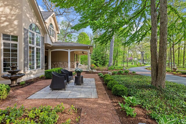 2S546 Heaton Dr, Batavia, IL 60510 - view of patio / terrace featuring a ceiling fan
