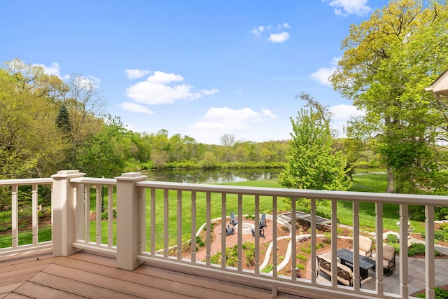2S546 Heaton Dr, Batavia, IL 60510 - wooden deck with a water view