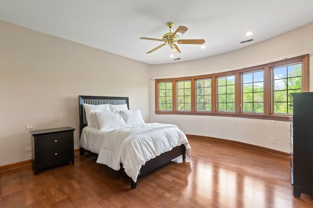 2S546 Heaton Dr, Batavia, IL 60510 - bedroom featuring wood finished floors, baseboards, recessed lighting, and ceiling fan