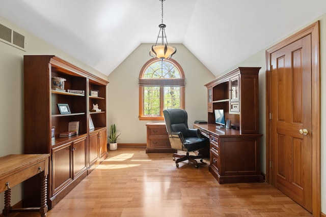 2S546 Heaton Dr, Batavia, IL 60510 - office space with light wood-type flooring and lofted ceiling