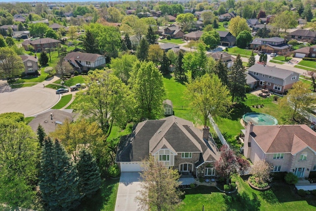 aerial perspective of suburban area