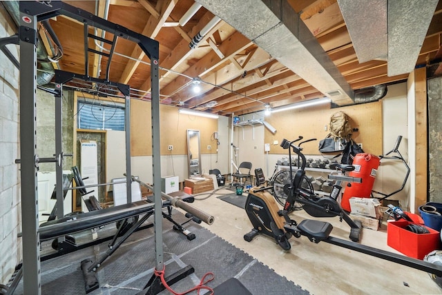 view of exercise area