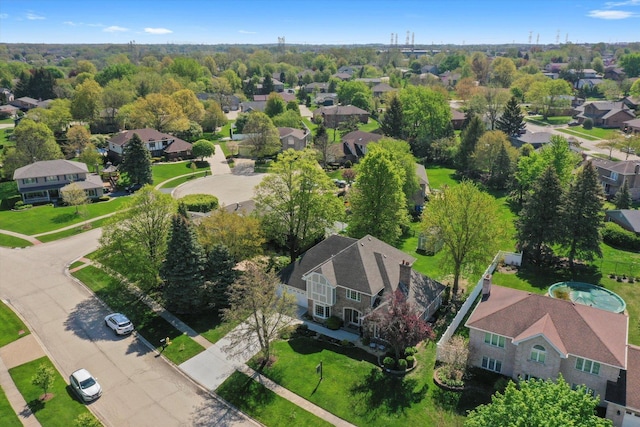 aerial perspective of suburban area