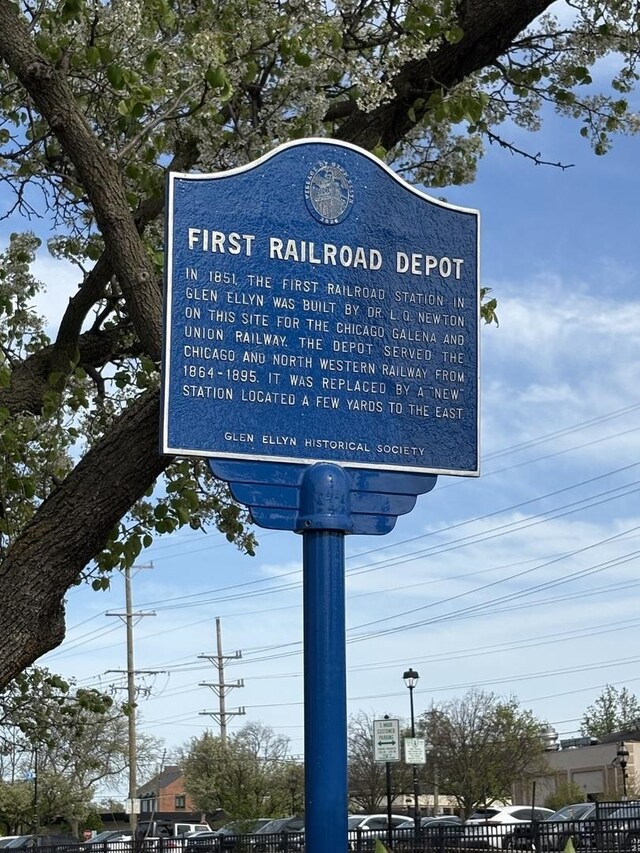 view of community sign