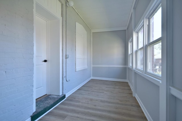 interior space with wood finished floors