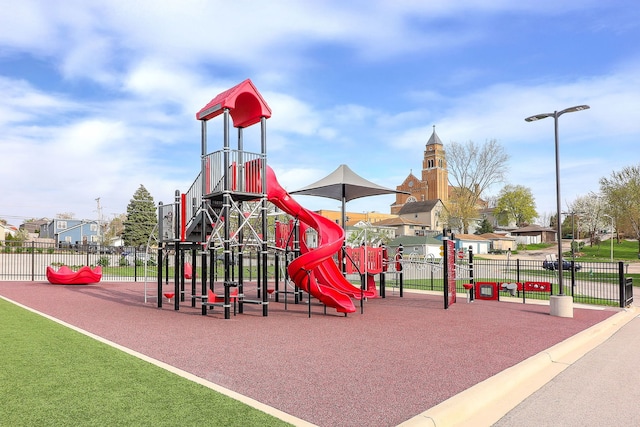 community playground featuring fence