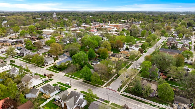 drone / aerial view with a residential view