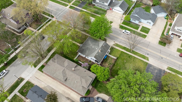 birds eye view of property featuring a residential view