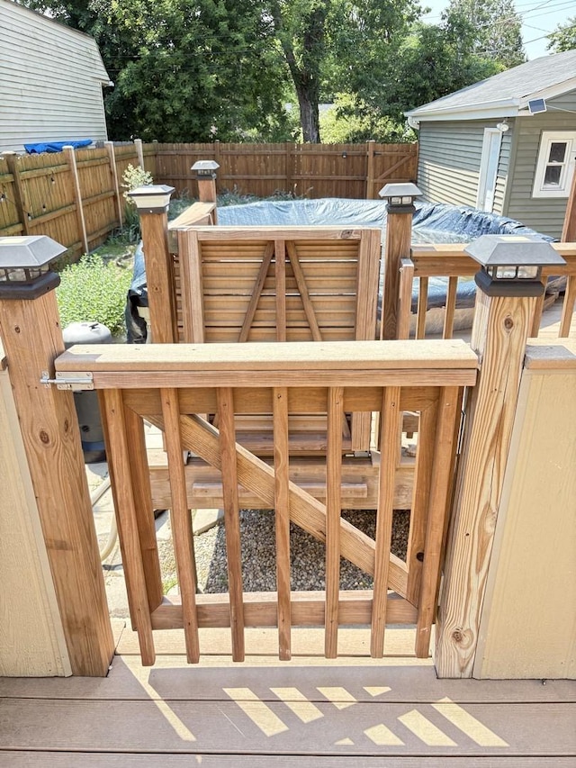 8712 N Central Ave, Morton Grove, IL 60053 - wooden terrace featuring a fenced backyard